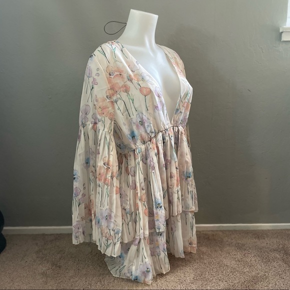 NWT - Pastel Floral Mini Dress - Picture 4 of 6